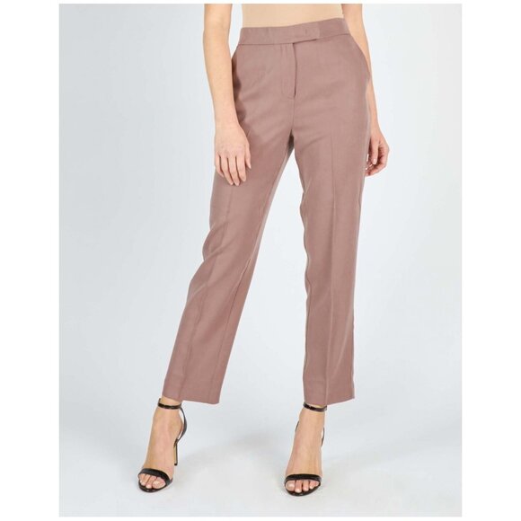 Zara Women Pink Dress Pants Ankle Medium M Straight Fit Pockets NWT - Picture 1 of 10
